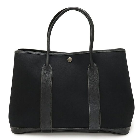 Hermes Garden Party PM Tote Bag Canvas Leather - Picture 1 of 8